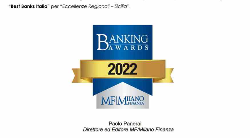 BEST BANKS ITALIA ALLA BANCA SICANA 1